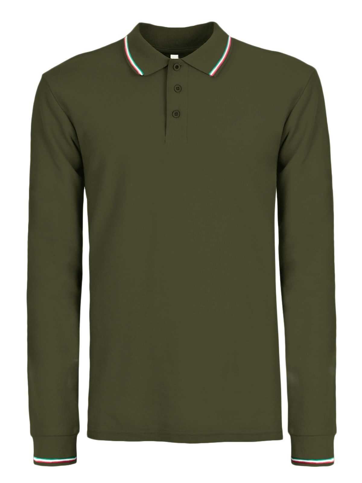 Polo Tricolor Italy Manica Lunga